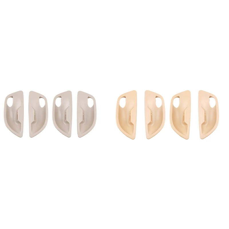 

8Pcs Car Interior Door Handle Bowl Cover Trim For BMW 5 Series F10 F11 F18 520 525 2011-2017 Yellow-White/Beige ABS