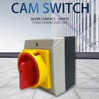 ymd12 32 isolating switch waterproof enclosure 32a 3p 2 position on off padlock rotary cam power switches selector