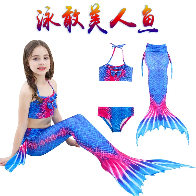 Детский купальник Русалочки для девочек милый принцессы с рыбьим хвостом