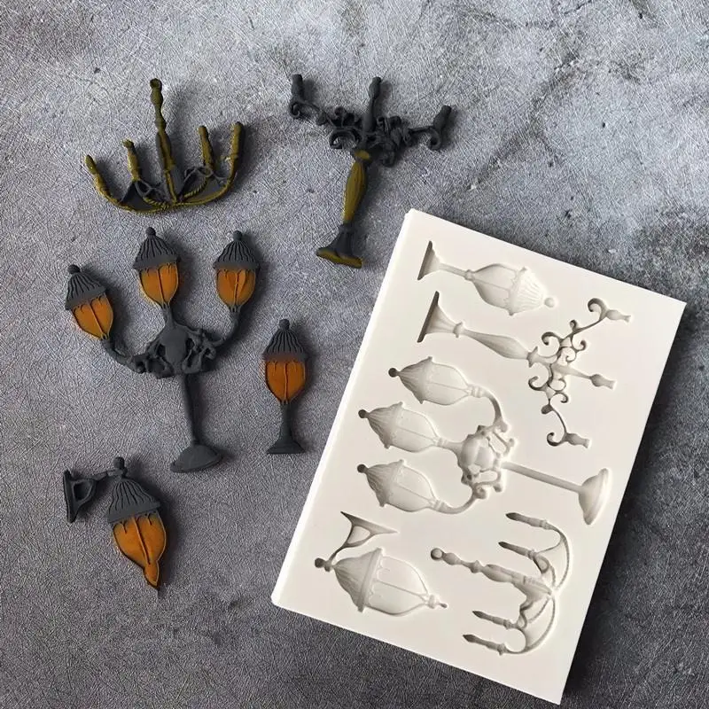 

Street Lamp Shape Silicone Cake Mold 3D Fondant For Jelly Candy Chocolate Decorating