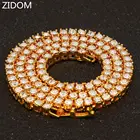 Цепочка для тенниса для мужчин и женщин, выразительное ожерелье в стиле хип-хоп, теннисная цепь шириной 3 мм4 мм, колье-чокер, бижутерия в стиле хип-хоп, модные подарки