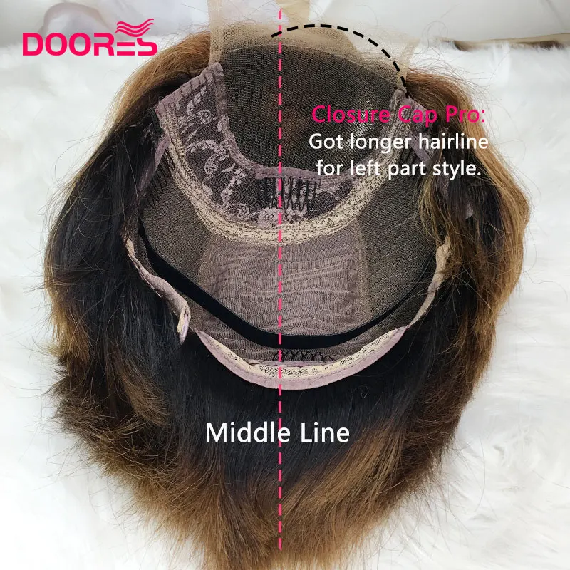 

Pixie Cut Straight Bob Highlight Wig Brown Ombre Human Hair Wigs for Black Women Brazilian Remy Hair 250% Density