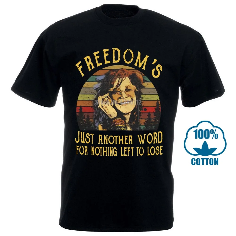 Janis Joplin Me And Bobby Mcgee лирика футболка черный хлопок полный размер