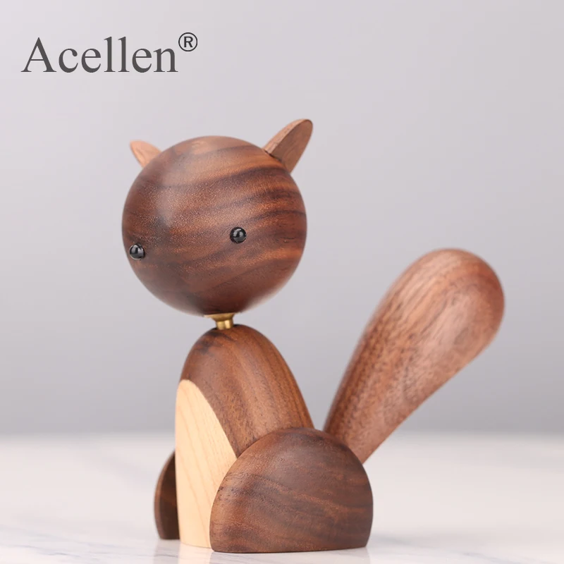 Деревянная белка подарки ремесла игрушки деревянная дома декоративные
