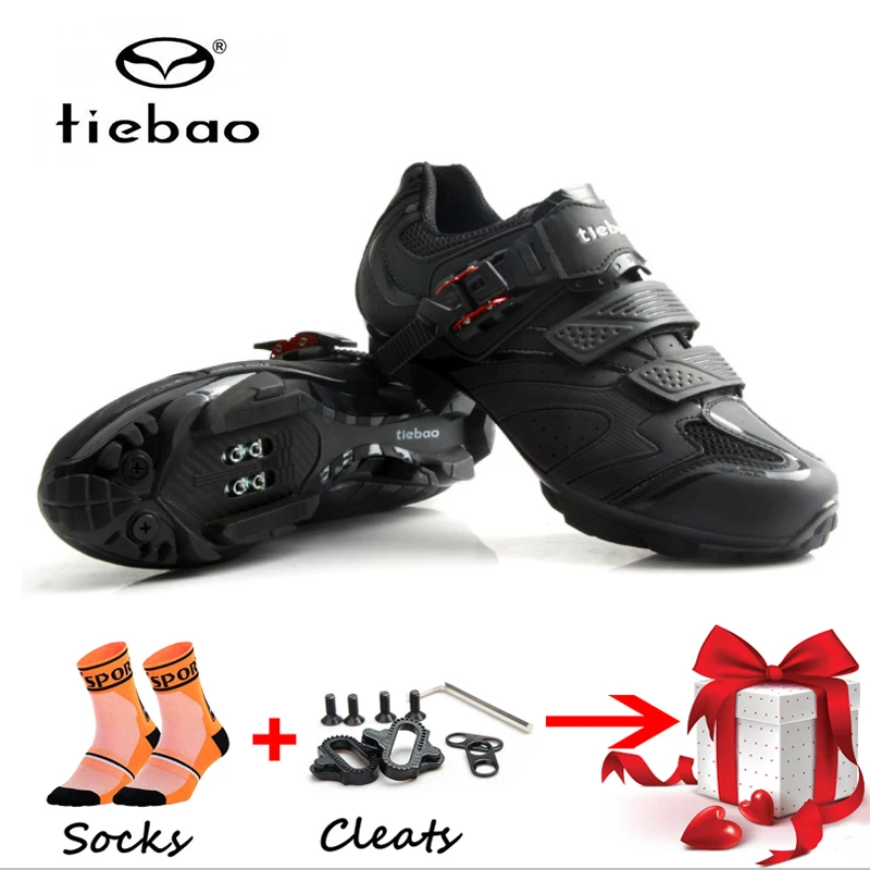 TIEBAO Черная Мужская обувь для езды на велосипеде горного велосипеда нескользящая