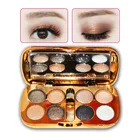 8 цветов блестящие тени для век с кисточкой для макияжа лица блестящая ПАЛИТРА Супер Блестящий дымчатый макияж палитра нюдовых теней для век косметика