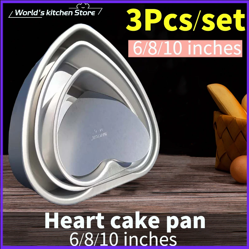 

Heart Shaped Cake Pan with Removable Bottom Anodized Aluminum Wedding Birthday Baking Cake Tin Cheesecake Pan Chiffon Cake Mold