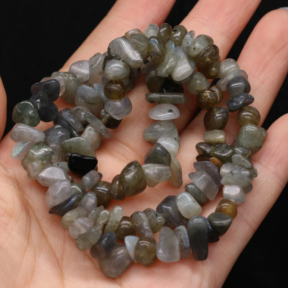 

Natural Semi-precious Good Quality Stone Flash Labradorite 5-8mm For DIY Necklace Earrings Accessories Gift Length 40cm