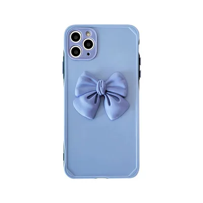 

Girls' heart blue bow is suitable for iPhone11 Apple 12promax phone case xr/xsmax/7plus