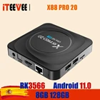ТВ-приставка X88 PRO 20 RK3566, 1 шт., Android 11, 8 ГБ ОЗУ, 128 Гб ПЗУ, поддержка 8K, 24 кадра в секунду, 2,4G, Wi-Fi 1000M, Google Youtube X88 PRO, 32 ГБ, 64 ГБ