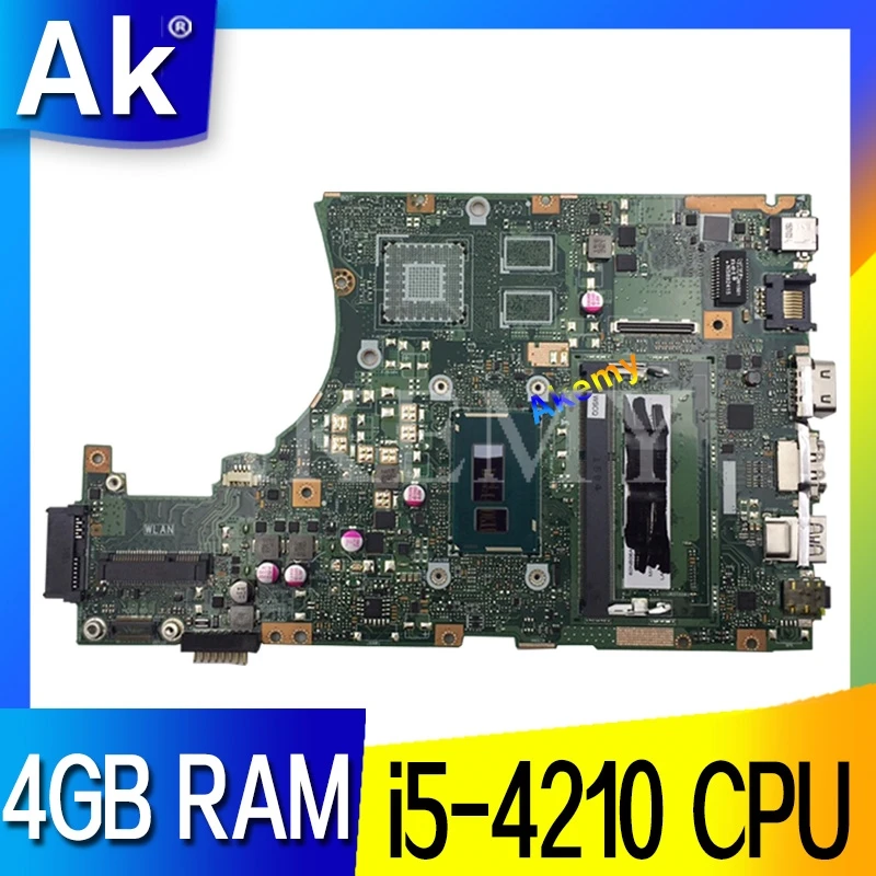 

AKEMY X455LA материнская плата для ноутбука ASUS X455LAB X455LJ X455LD X455LF X455LB материнская плата 100% ТЕСТ ОК i5-4210 процессор 4 Гб RAM
