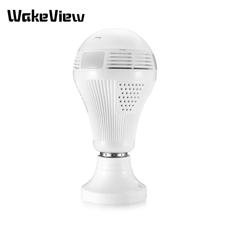 WakeView 360 градусов 1,3 м 2MP 3MP Беспроводная панорамная Домашняя безопасность WiFi CCTV рыбий глаз лампа ip-камера в форме лампы двухстороннее аудио