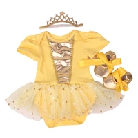 3pcs set newborn babys first birthday tutu dress cotton romper toddler festival costumes for baby girl outfit bebes party dress