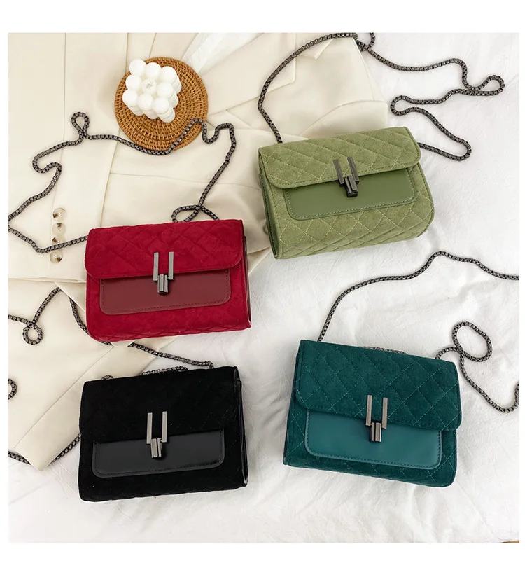 

Lingge Small Bag 2021 New Trendy Fashion Female Bag Wild Ins Messenger Bag Net Red Chain Small Square Bag