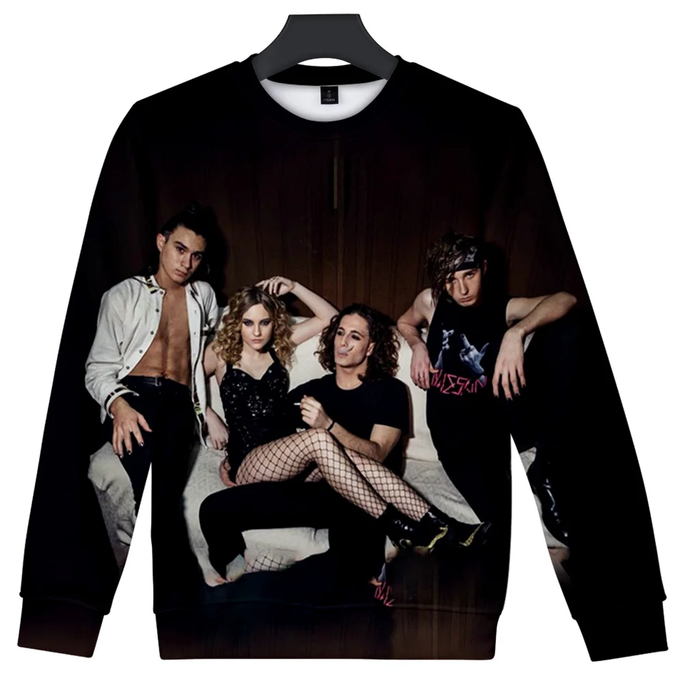 

Maneskin 3D печать осень и зима праздник страстный стиль мужчины/женщины Повседневный кавайный панк хип-хоп стиль круглый