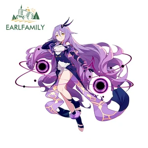 EARLFAMILY 13 см x 12,6 см для Black Magic Honkai Impact 3 Граффити автомобиля Стикеры смешной трафарет Водонепроницаемая наклейка Стикеры прикуса с защитой от царапин