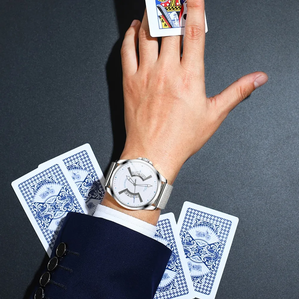 

Fashion Simple Men Watch Quartz Wristwatches Black Blue Gold Luxury Hollow Leather Strap Mechanical Watch Wrist Clock