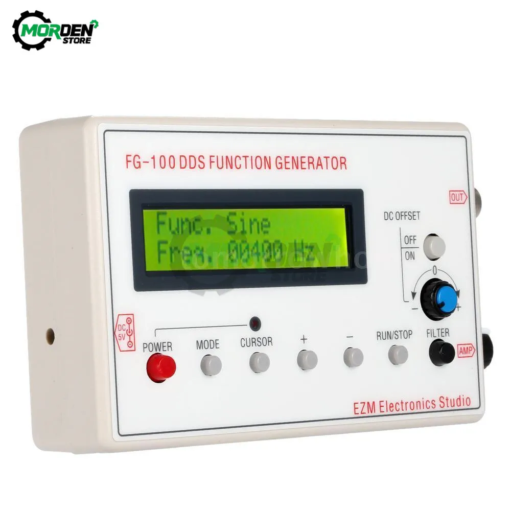 

DC3.7-10V FG-100 Signal Generator Module DDS Function Frequency Adjustable Counter Sine/Square/Triangle/Sawtooth Wave 1Hz-500KHz