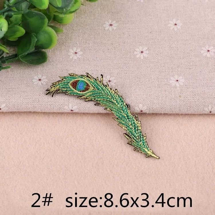 ZOTOONE Мультяшные нашивки с птицами перьями листьями вышитые термоклейкие для