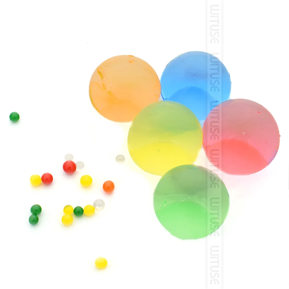 Colorful WITUSE, 100 шт./лот, большой гидрогелевый жемчуг, 3-4 см., Хрустальный грунтовый водный Бисер, бусинки для выращивания грязи, свадебные растущие лампочки, домашний декор - Цвет: Colorful