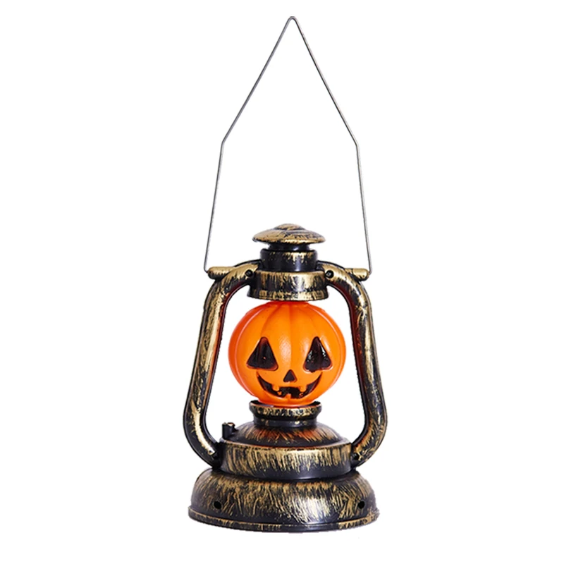 Хэллоуин ручная Тыква светлая забавная творческая Череп Призрак Фонарь