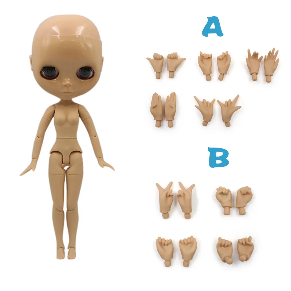 Blyth кукла 1/6 Bjd шарнир тело лысая голова кукла с глазками, кукла без одежды 30 см, 5 цветов 19 суставов руки AB, изменить Макияж DIY