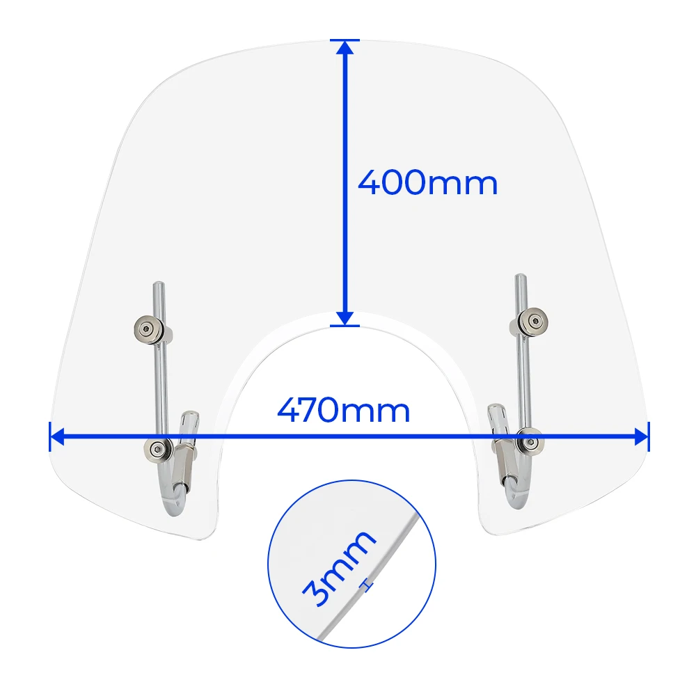

Motorcycle Windscreen Front Windshield Airflow For Vespa LX50 125 150 GT200 GTS250 GTS300 Super Sport Universal Wind Deflector