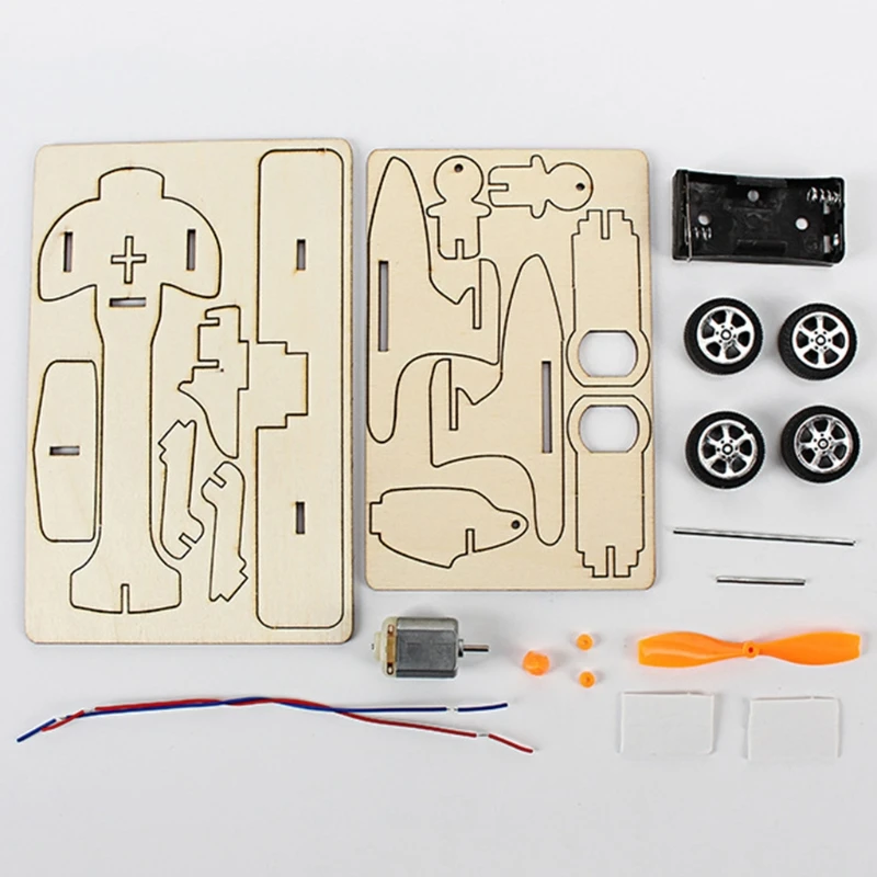 

Wooden Electric Taxiing Plane Model DIY Handmade Kid Assembling Toy Science Kit Educational Gift