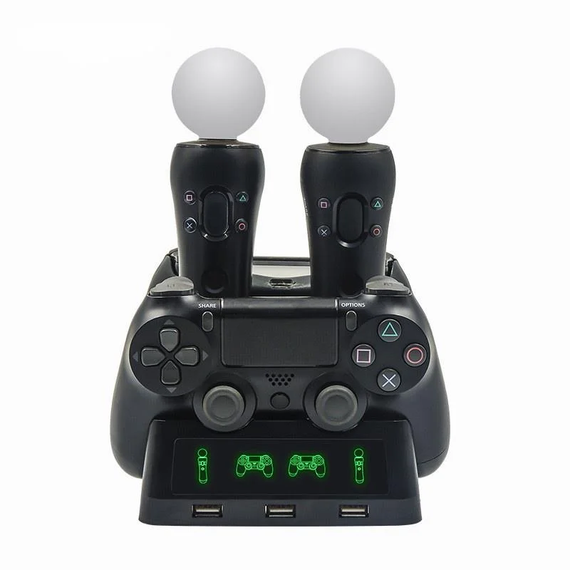 

Док-станция для зарядки геймпадов, 4 в 1, для геймпадов PlayStation 4, PS MOVE