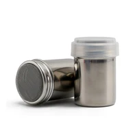stainless steel coffee shaker cocoa chocolate flour powdered sugar sieve filters foam spray kitchen cake bbq tools with lid