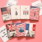 Британский стиль флаг солдат водонепроницаемый паспорт наборы Ins простой мультфильм держатель паспорта держатель билета