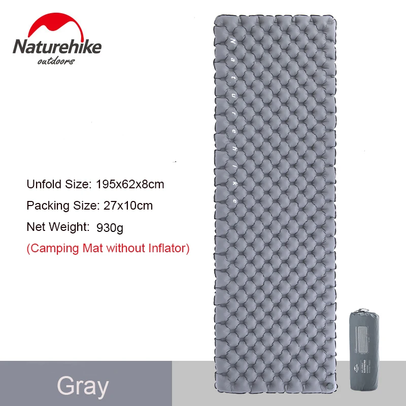 

Naturehikedouble Airbag Mattress Inflatable Cushion Moisture Proof Pad Outdoor Mat Camping Tent Sleeping Bed Mat NH19QD009