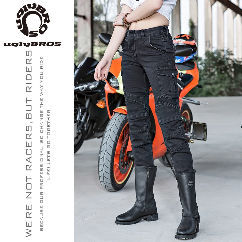 Углиброс женские мотоциклетные джинсы для безопасного катания на открытом воздухе, защиты и безопасности при езде на мотоцикле, брюки Панталоны Мото Мотокросс размер: 25-27 дюймов.