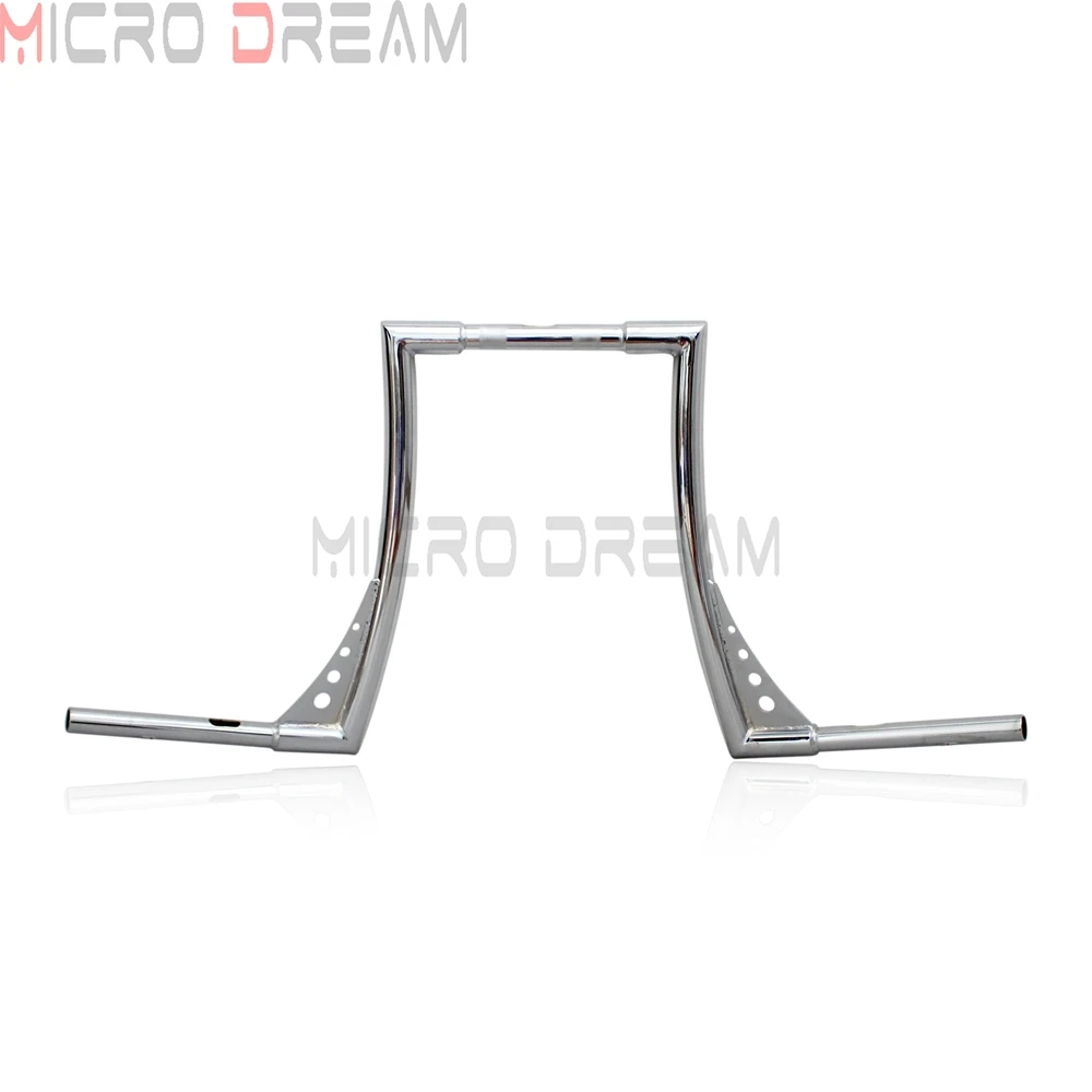 Хромированный мотоцикл 1 1/4 &quotApe Hangers руль 16&quot Rise Fat Bars для Harley Softail FLST FXST Bobber Dyna