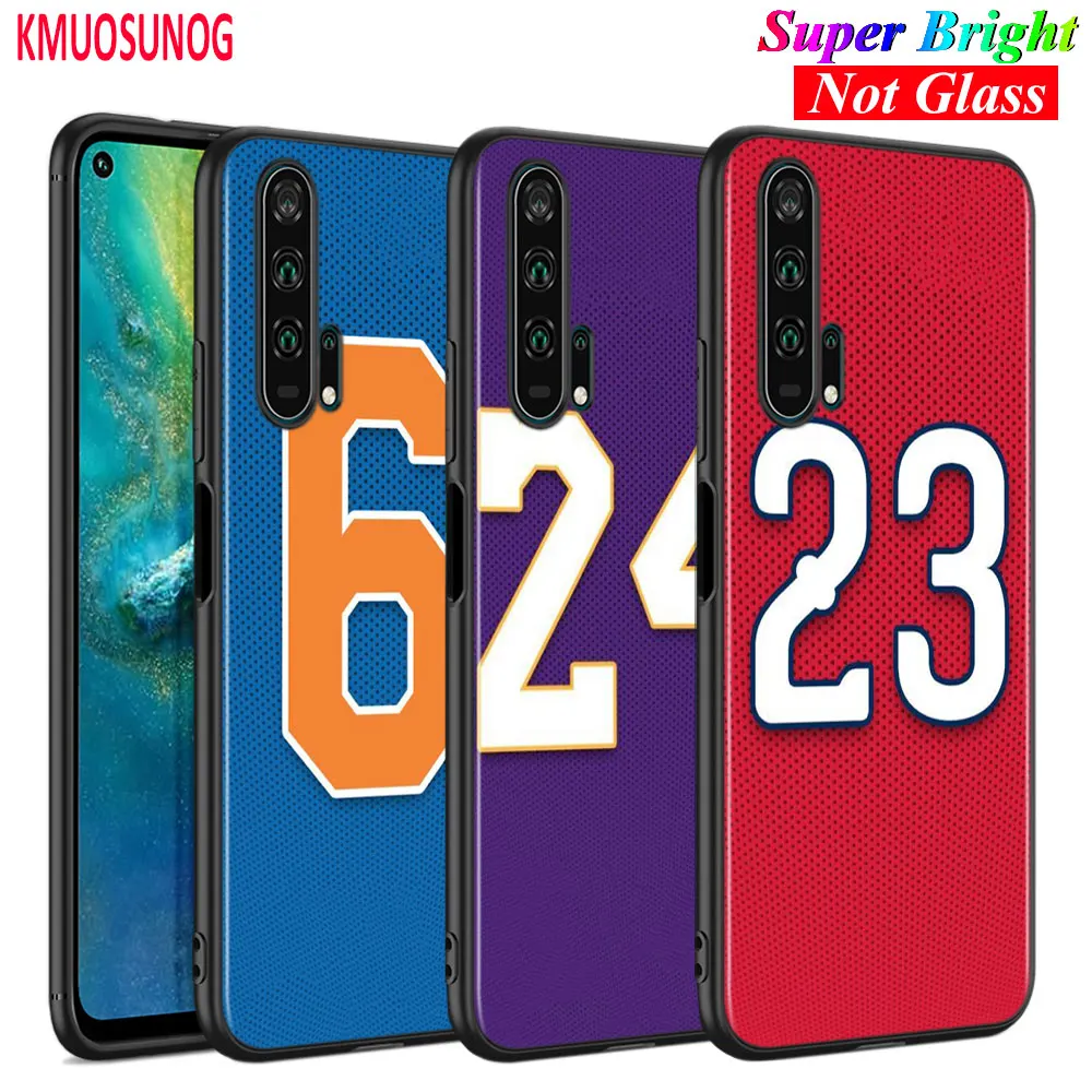 Черный силиконовый чехол Баскетбол 23 24 счастливый номер для huawei Honor 10i 9X8X20 10 9 Lite 8 8A 7A 7C Pro Lite чехол для телефона