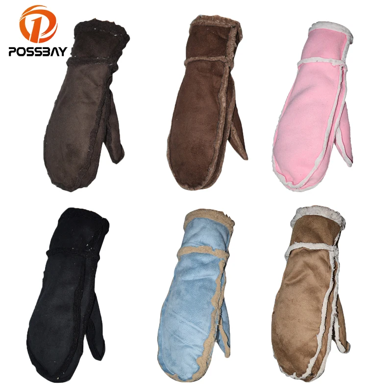 POSSBAY Full Fingers Motorcycle Winter Gloves Female Ladies Girls Cotton Glove Outdoor Warm Cycling Ski Motocross | Автомобили и