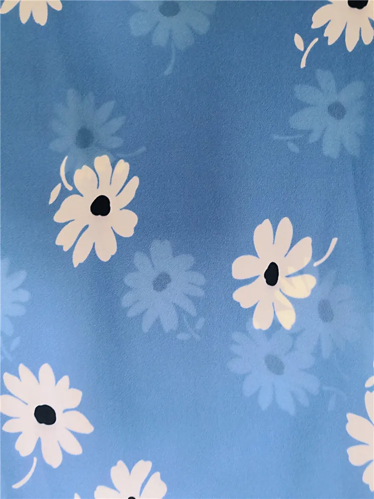 

Women Dress Spring / Summer 2021 New Dress Blue Print Sexy Suspenders Midi Dress