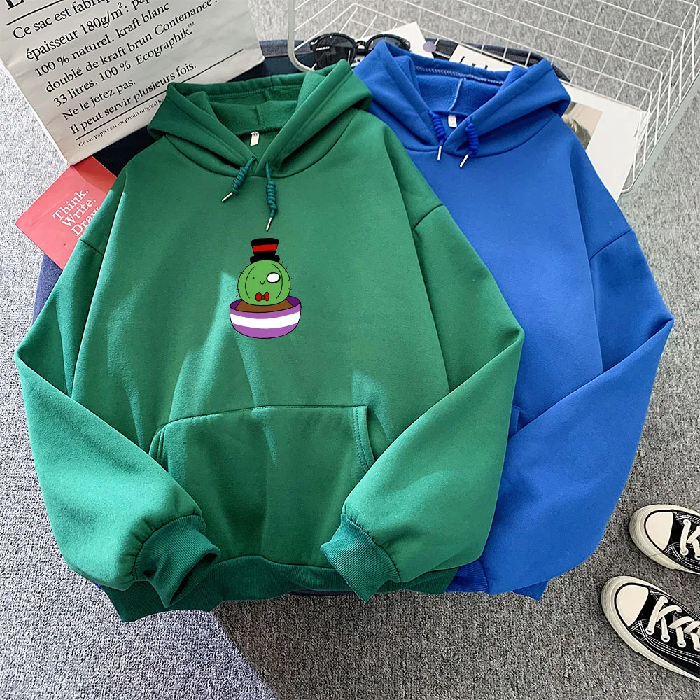 Cactus Sweatshirt Funny Graphic Hoodies Oversized Harajuku Sweatshirts Kpop Clothes Long Sleeve Sweetshirt Women Soft Sweatsuit