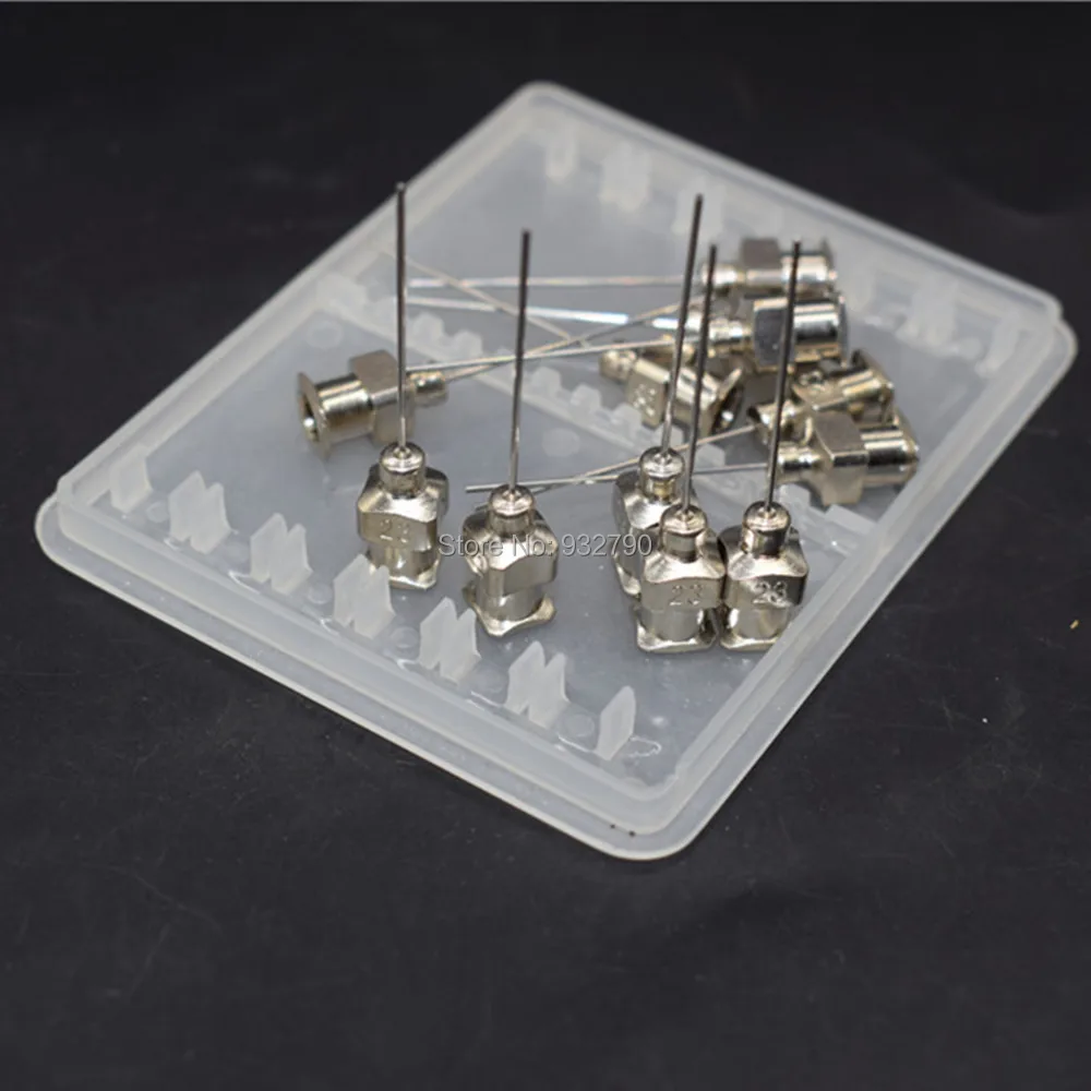 

12pcs 23G/25G Stainless Steel Syringe Dispensing Needle Tip Glue Liquid Dispensing Adhesive Syringe Needle Tips