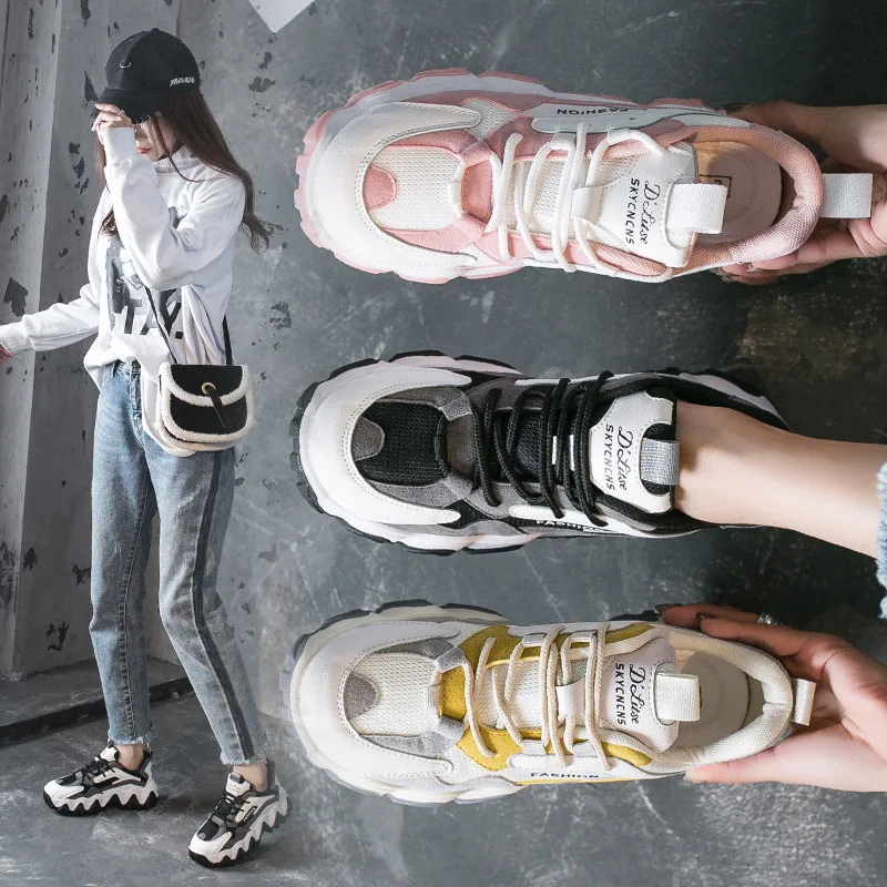 Torre han edition ins thick joker breathable bottom shoes female leisure sports shoes female B01 spring 2021 new shoes