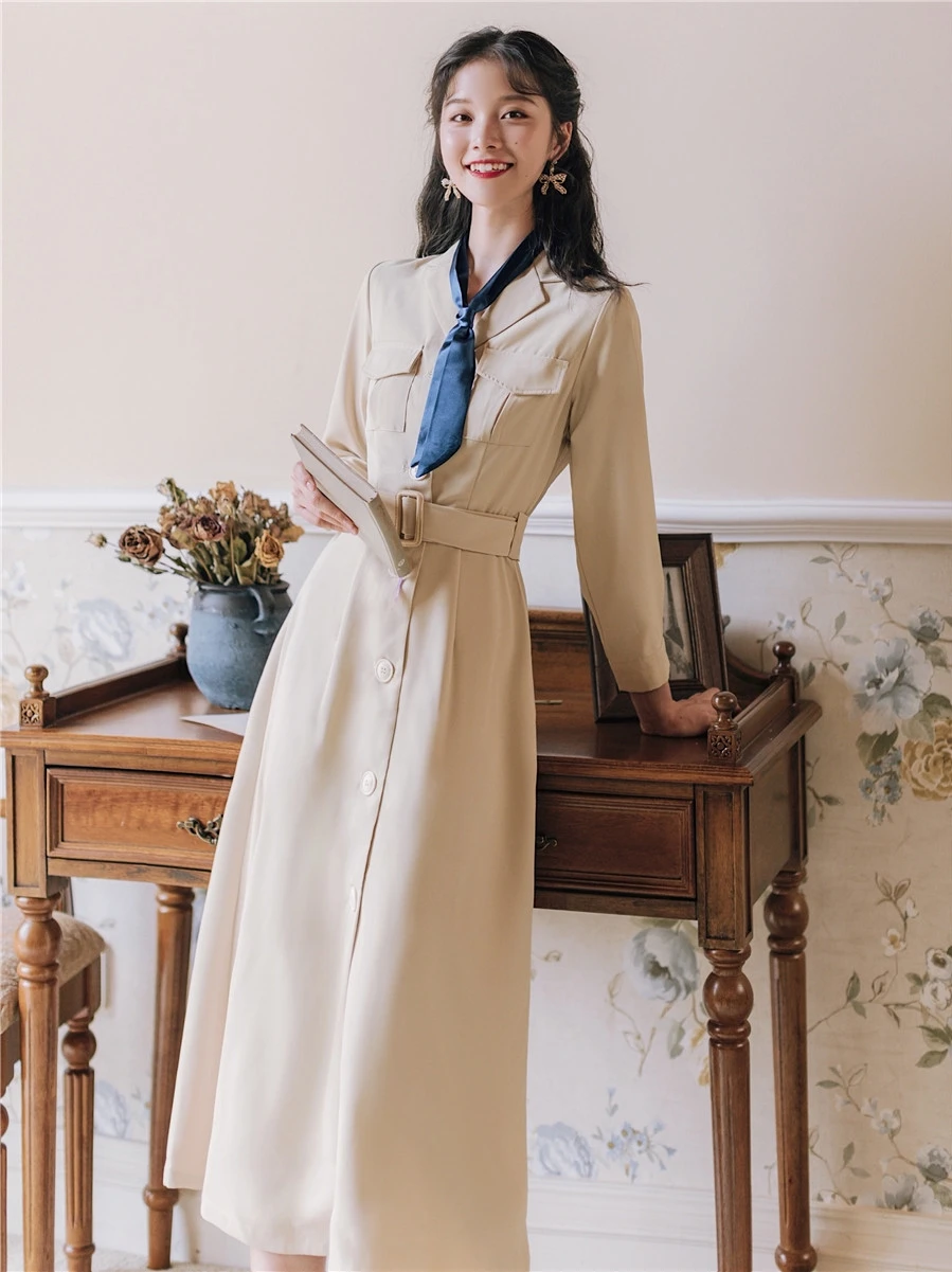 

2019 new fashion women's clothing Autumn and winter shirt dress dresses
