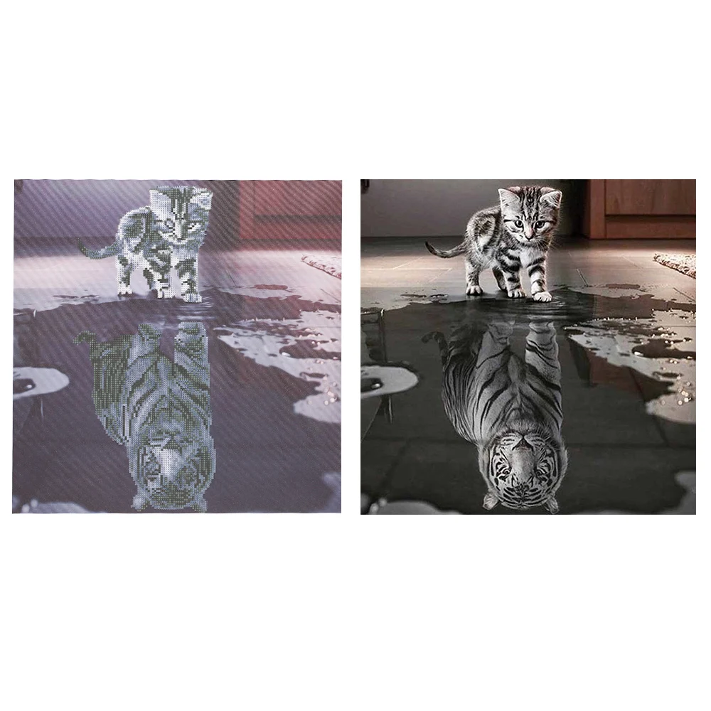 Набор для алмазной живописи сделай сам картина 5D с рисунком кошки стразы из смолы