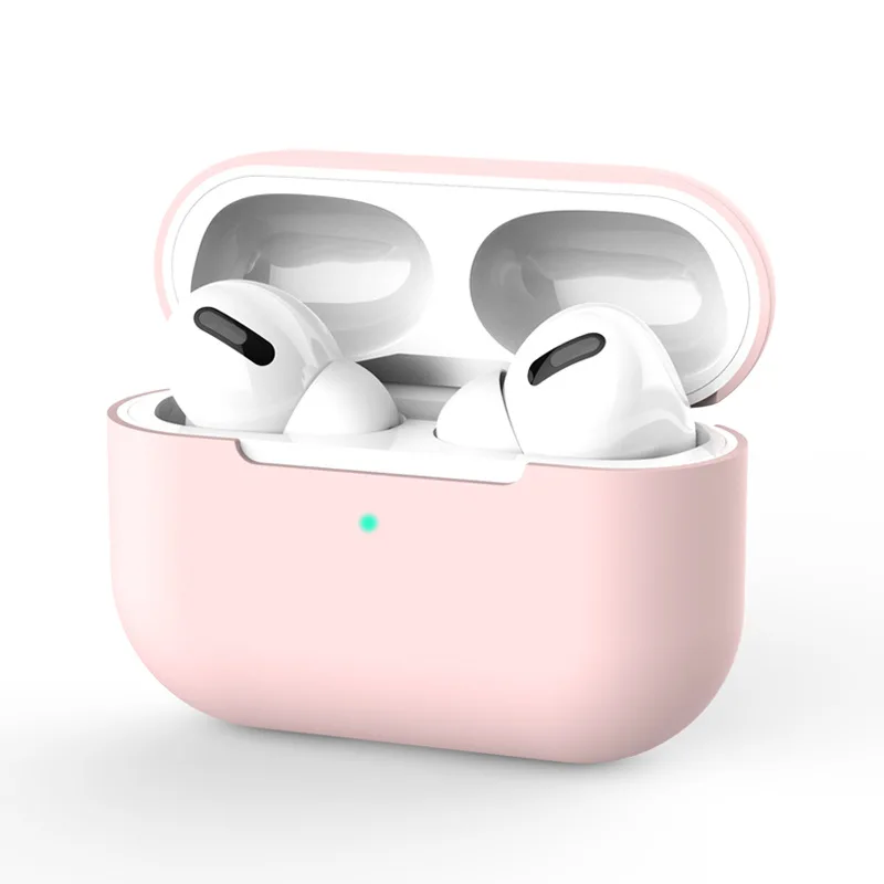 Airpods Pro Чехол для наушников силиконовый защитный чехол Аксессуары для Apple Airpods Pro беспроводные Bluetooth наушники - Цвет: light pink