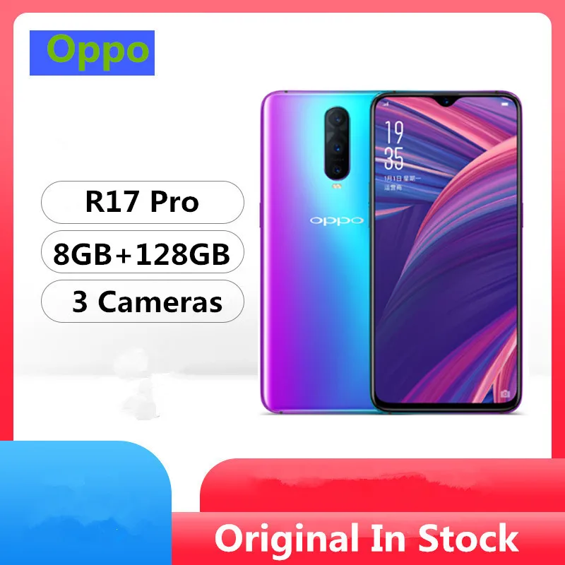 DHL, быстрая, сотовый телефон Oppo R17 Pro, Snapdragon 710, Android 8,1, 6,4 дюймов, 2340X1080, 8 Гб ram, 128 ГБ rom, МП, отпечаток пальца, NFC