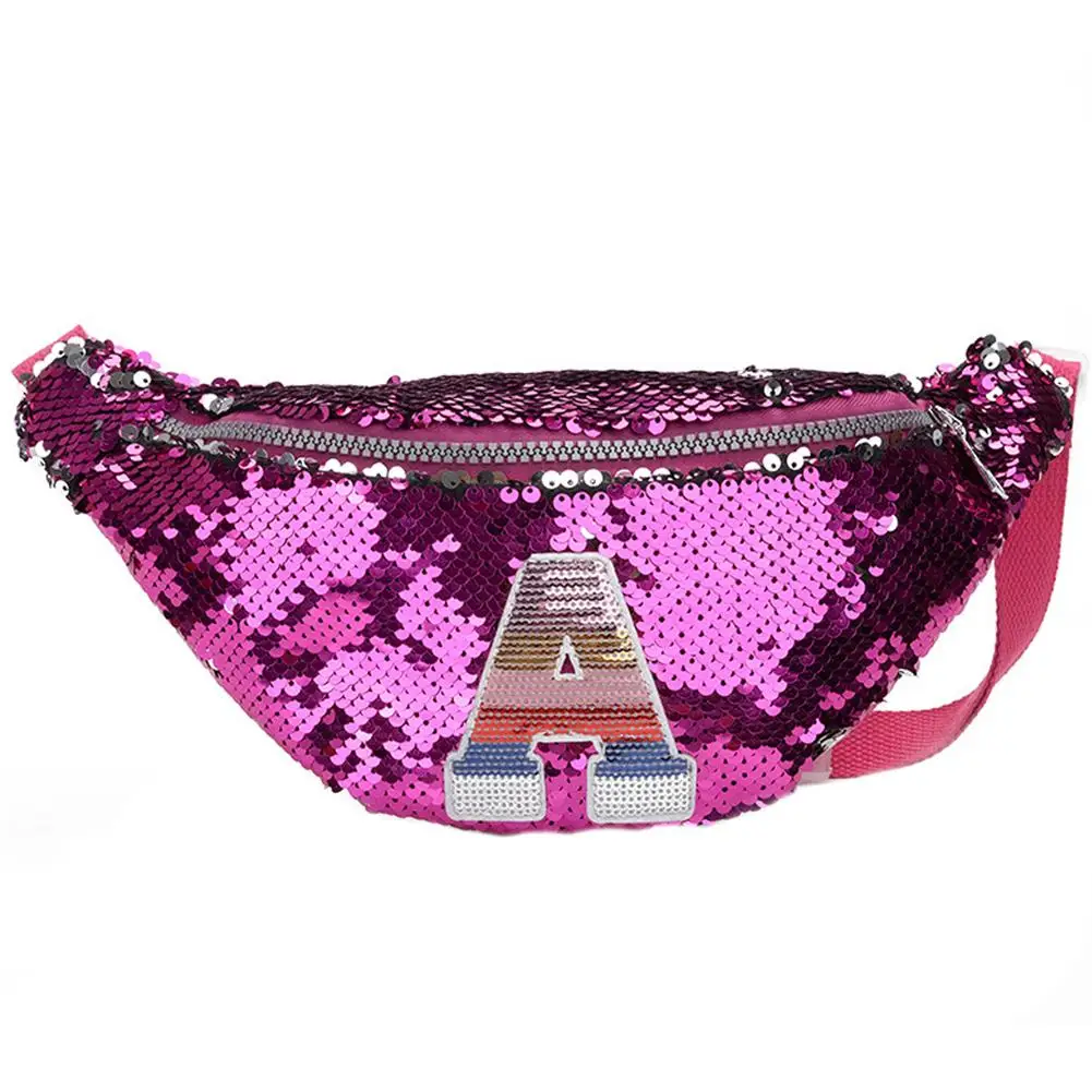 Новая трендовая корейская детская сумка бананка с надписью Капитал и блестками