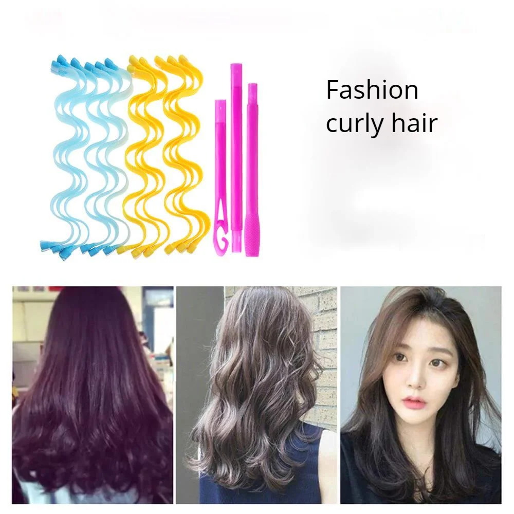 

12PCS Magic Hair Curlers 25 30 45 50 CM DIY Portable Hairstyle Rollers Sticks Durable Beauty Makeup Curling Hair Styling Tools
