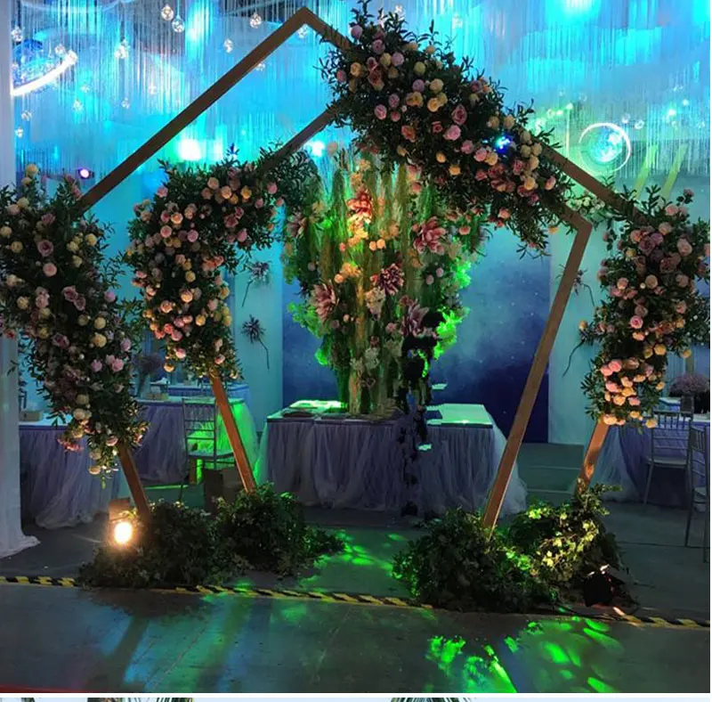 Фон для свадьбы реквизит Железный искусство пятиугольная рамка внешняя