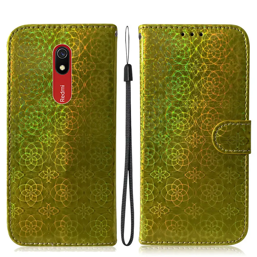 Кожаный чехол с блестящим градиентом для Xiaomi Redmi Note 8T 8 Pro откидной подставкой redmi 8a