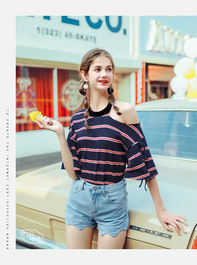 

Summer 2020 short sleeve t shirt Women Top red Garment