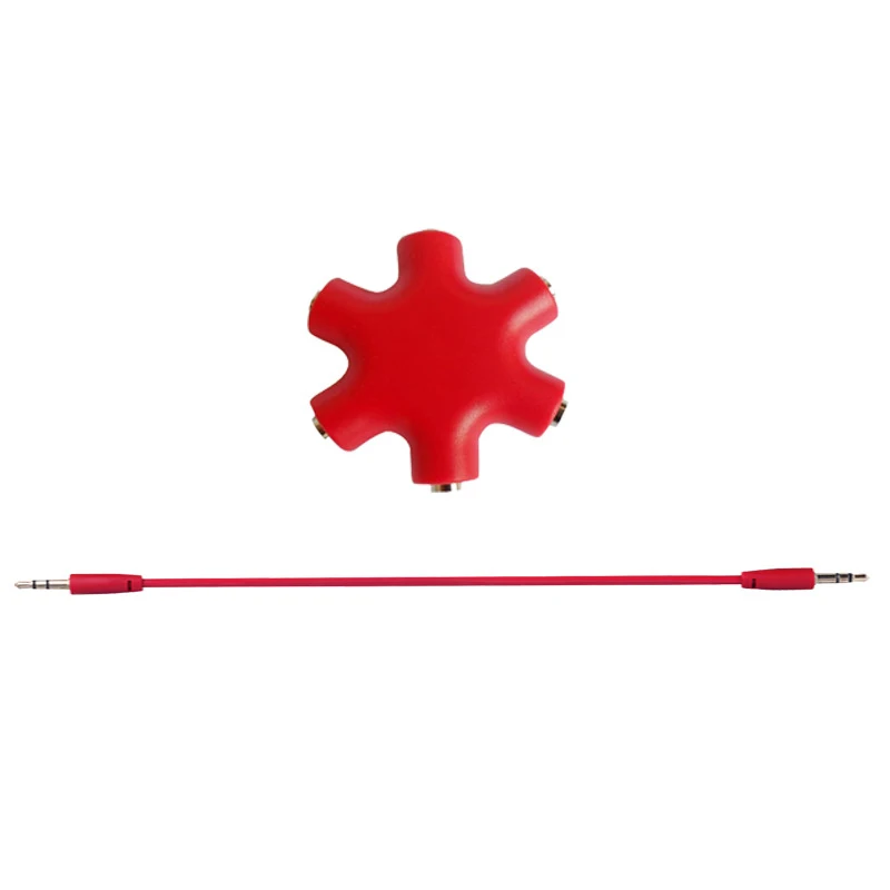 

6-Way Multi Headphone Audio Splitter Connector for Tablet Laptop PC MP3 Player Speaker & More H-best